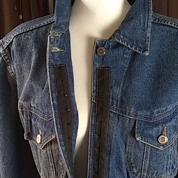 Denim Jean Jacket, Size L, Color Blue - Picture 3 of 6